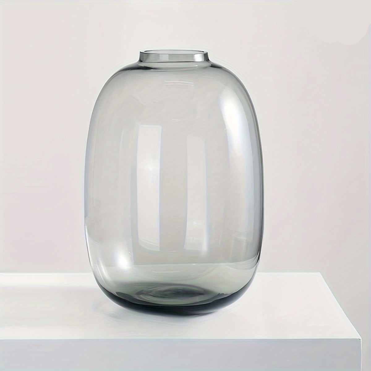 Vase élégant en verre – Teinte ambre, gris clair ou transparente pour fleurs à longues tiges