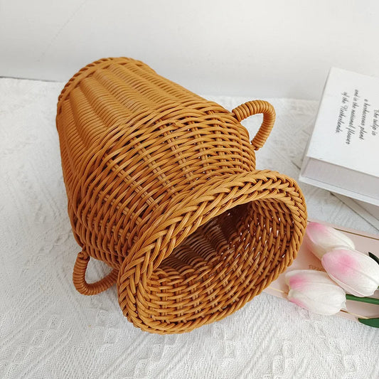 Vase Décoratif en Bois – Style Wabi-Sabi Minimaliste