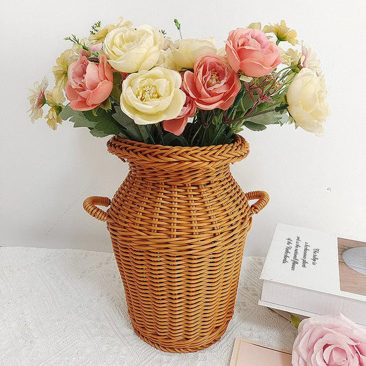 Vase Décoratif en Bois – Style Wabi-Sabi Minimaliste